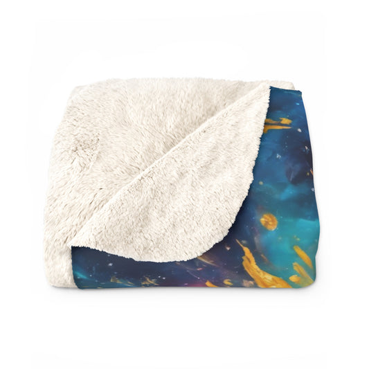 Rainbow Galaxy Sherpa Blanket